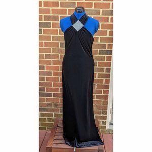 JS Boutique Black Velvet Evening Gown